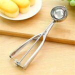 Ice Cream Scoop Spoon Manual Stainless Steel  Silver