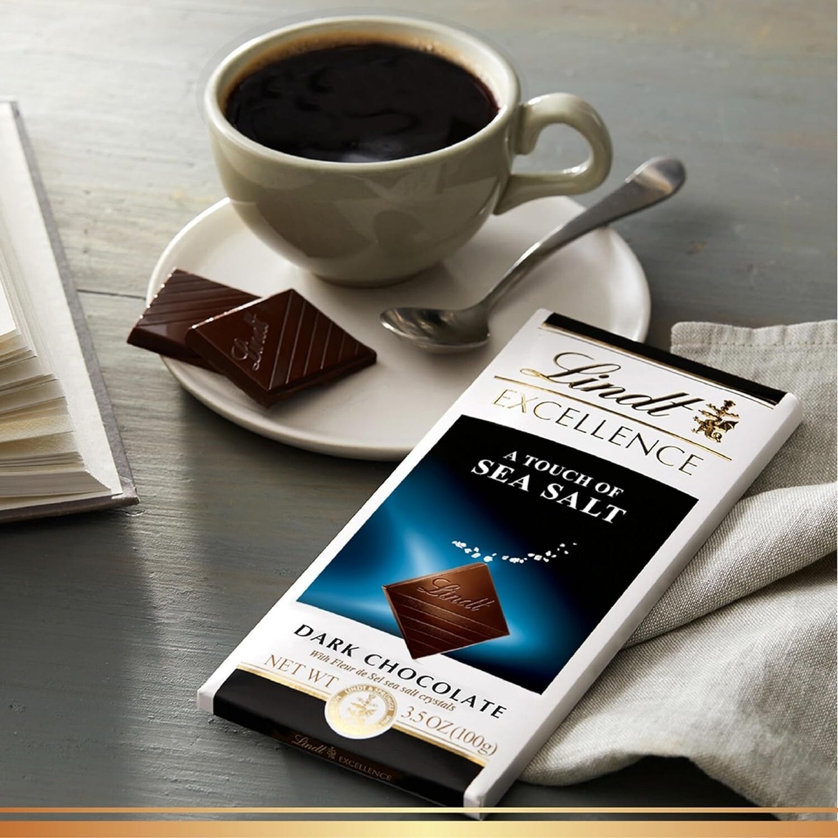 Lindt A Touch Of Sea Salt Dark Chocolate Lindt A Touch Of Sea Salt Dark Chocolate - Image 1