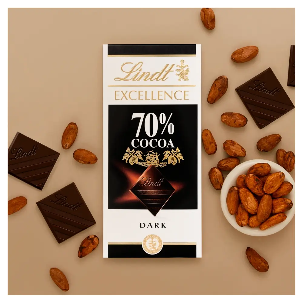 Lindt-Excellence-70-Cocoa-Dark-Chocolate-100gm Lindt Excellence 70% Cocoa Dark Chocolate - Image 1