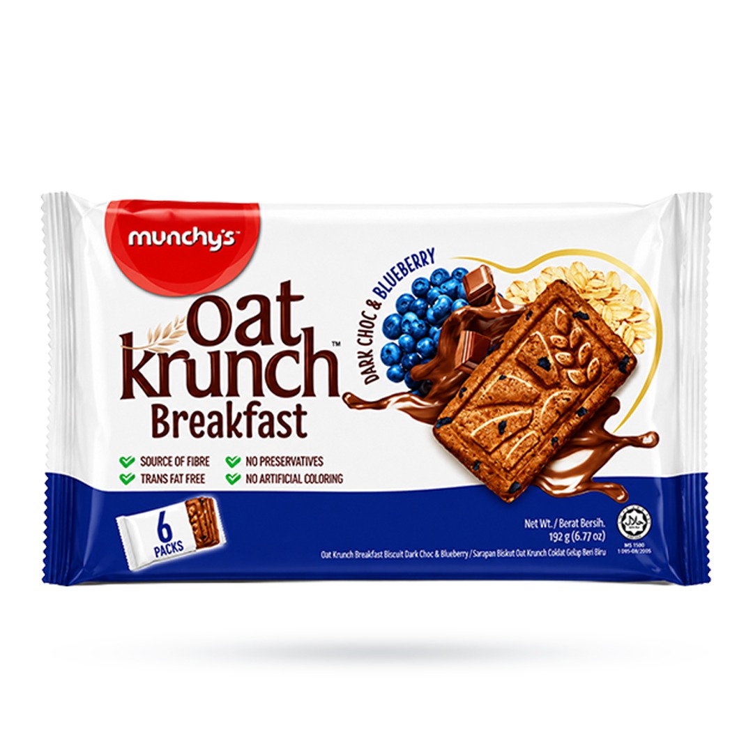 Munchys-Oat-Krunch-Breakfast-Biscuit-Dark-Choc-Blueberry-–-192g Munchy’s Oat Krunch Breakfast Cranberry 192g - Image 1