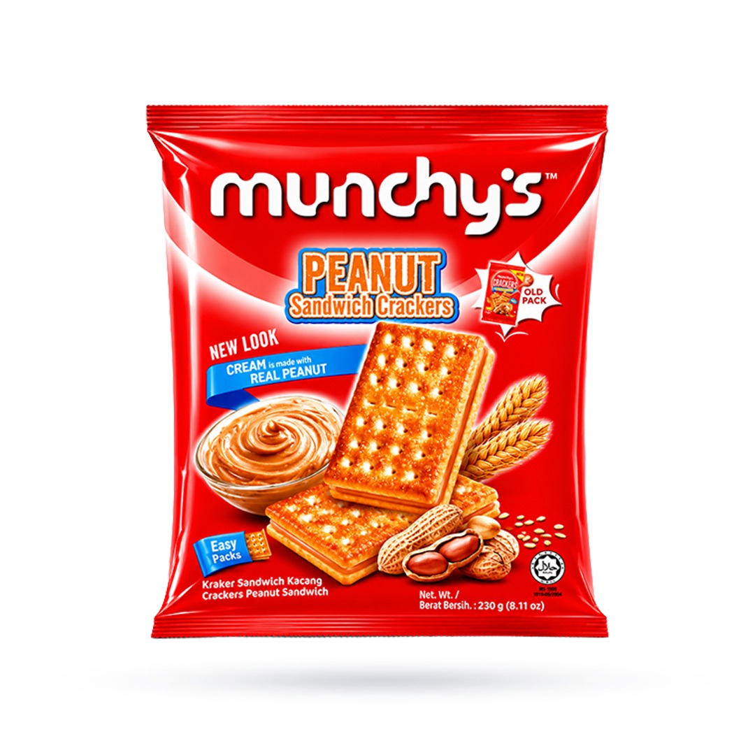 Munchys-Peanut-Sandwich-Crackers-–-230g Munchy’s Peanut Sandwich Crackers 230gm - Image 1