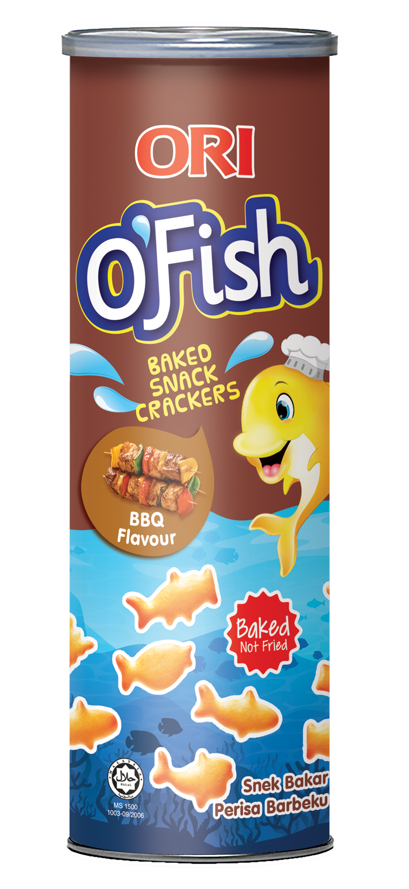O-Fish_3D-BBQ Ori O'fish Baked Snack Barbeque 70g - Image 1
