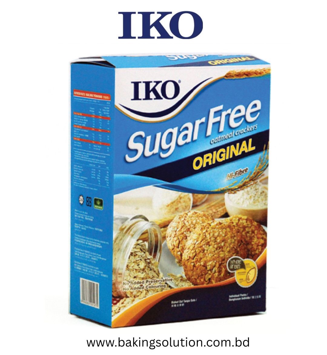 Iko Sugar Free Original crackers Weight: 178g Origin: Malaysia Iko Sugar Free Cracker Original 178g - Image 1