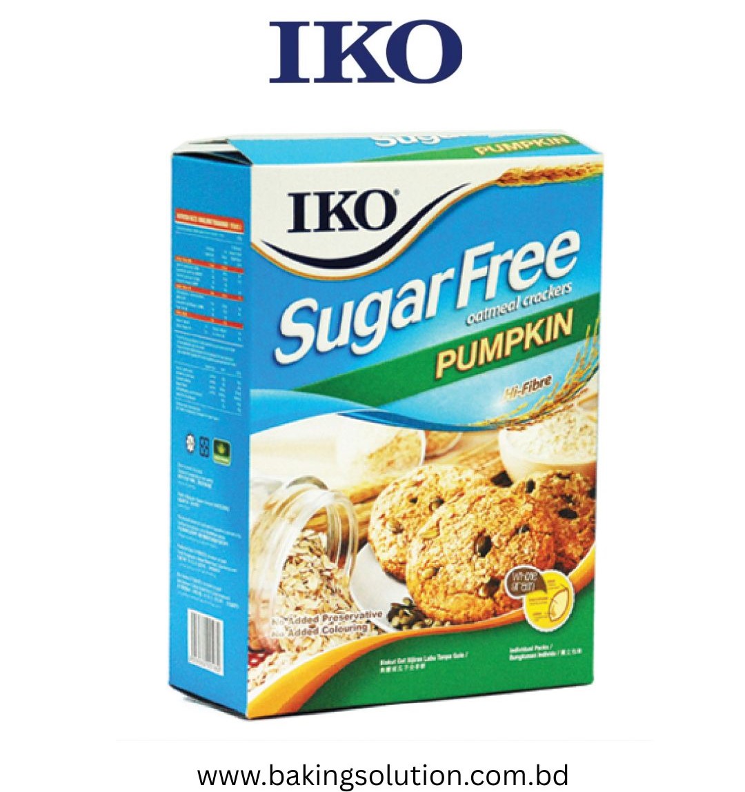 Iko Sugar Free Pumpkin crackers Weight: 178g Origin: Malaysia Iko Sugar Free Cracker – Pumpkin 178g - Image 1