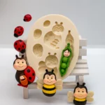 Silicone Peapod Baby & Ladybirds  Mold