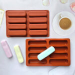 Silicone Mould Rectangle 8 Cavity Ladyfinger Biscuit - Image 2