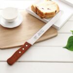 12 Inch Stainless Steel  Wide Teeth Wooden Handle Cake Knife - Image 2