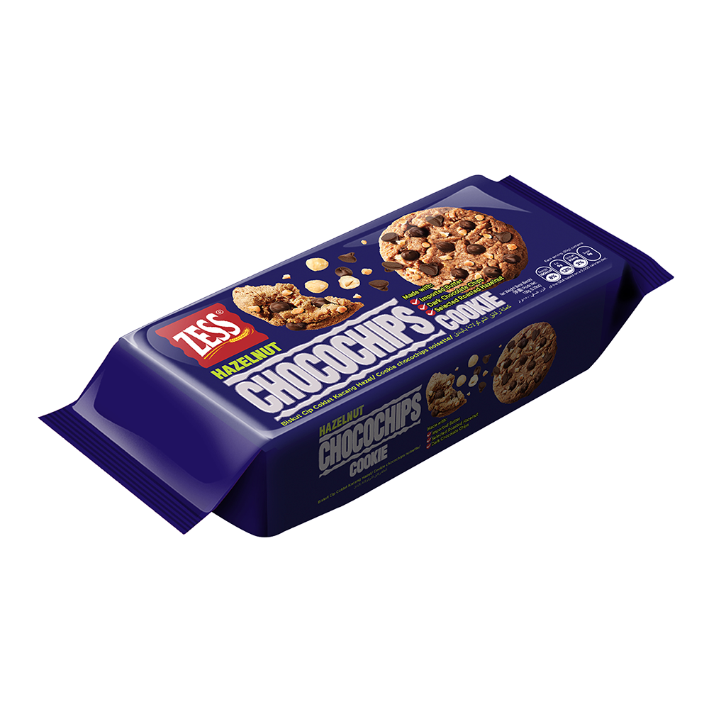 Zess-hazelnut-chocochips-cookies-150g Zess Chocochips Cookie – Hazelnut 150g - Image 1