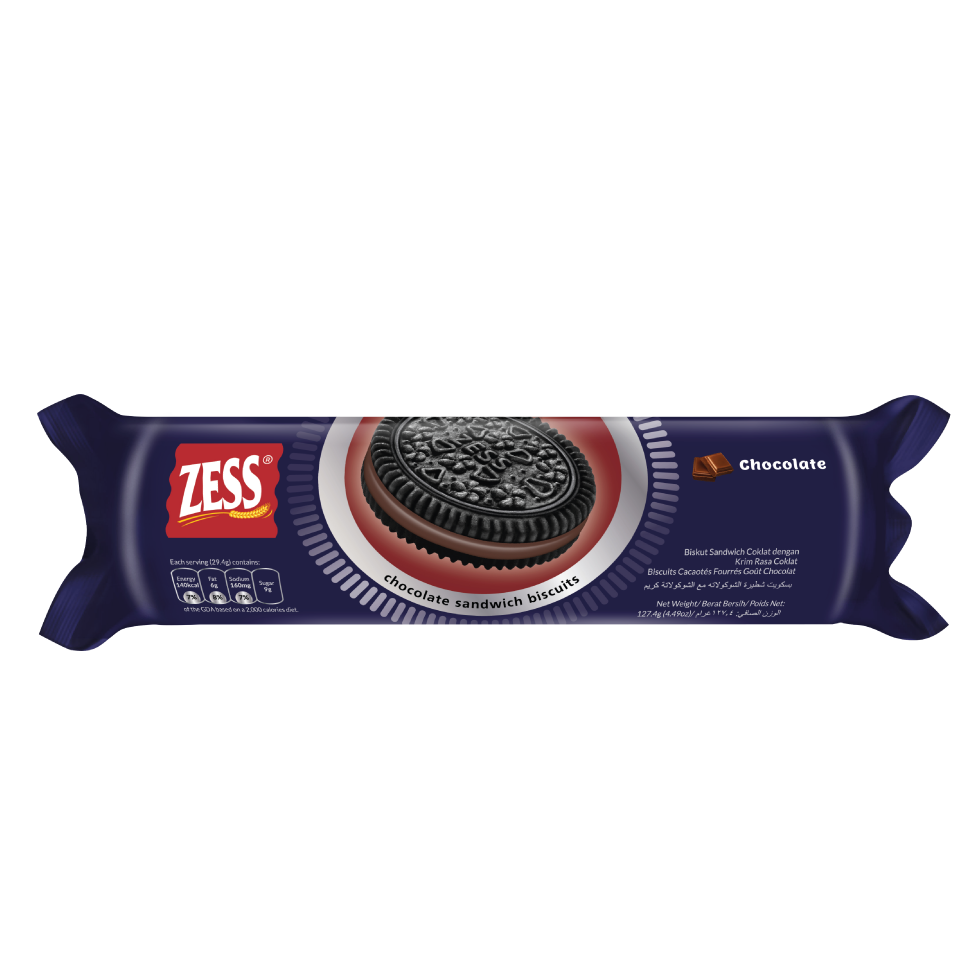 Zess_Chocolate_Sandwich_Biscuits_Chocolate_127.4g_New-01 Zess Chocolate Sandwich Biscuits Chocolate 127.4g - Image 1