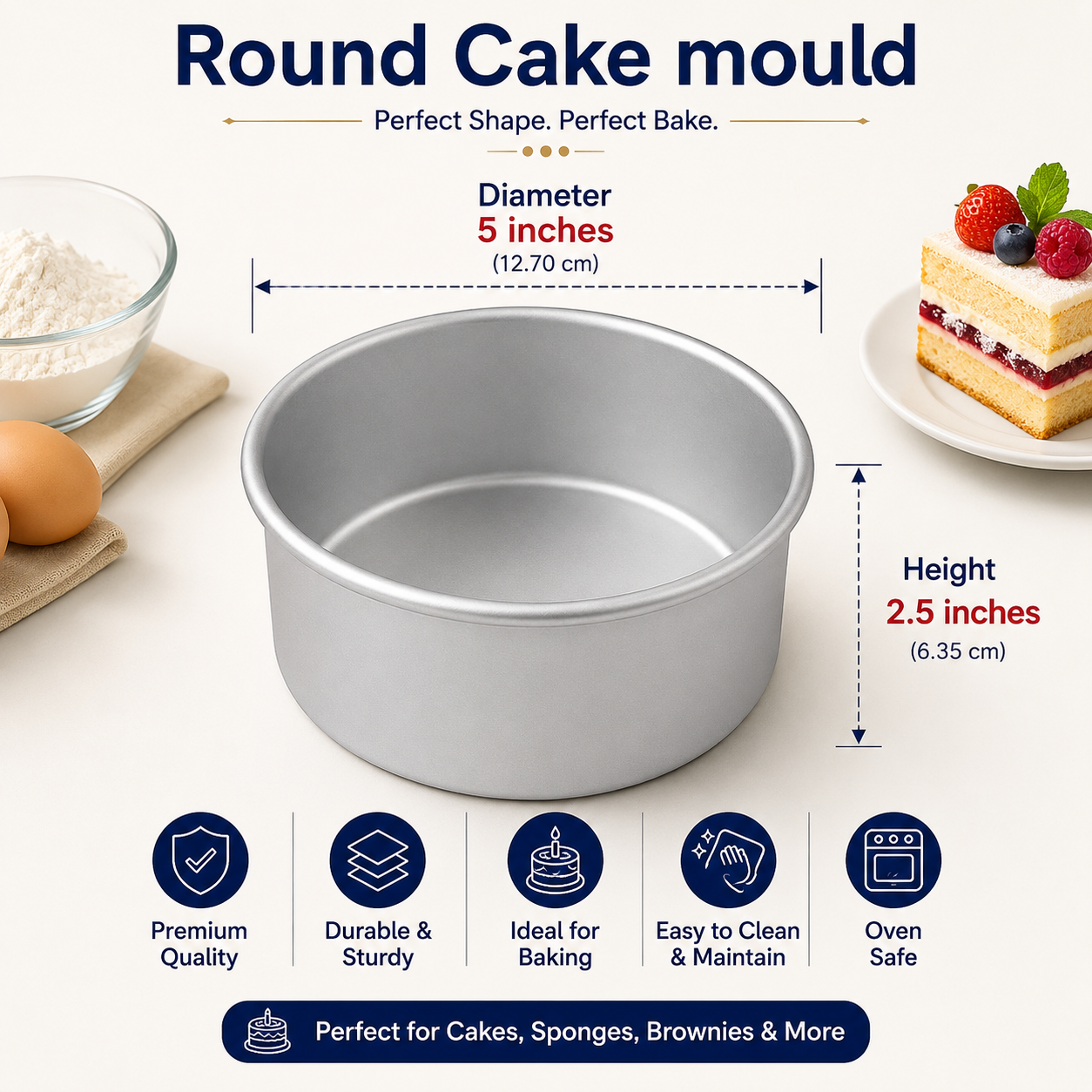 1294ECD9-9E5B-47CB-8F2F-86B569EACBCD Round Cake Mould – 5 Inch - Image 1