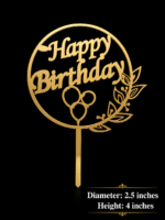 Happy Birthday Balloon Circle Topper