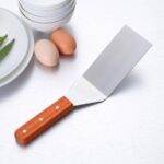 BBQ Grill Spatula Perforated Turner Kitchen cooking Utensil Wooden Handle