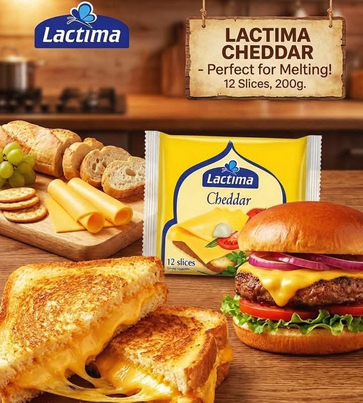 Lactima Slice Cheddar Cheese 200gm 12Pcs Lactima Slice Cheddar Cheese 200gm 12Pcs - Image 1