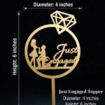 Just Engaged Cake Topper
