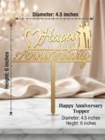 Happy Anniversary Cake Topper - Image 2
