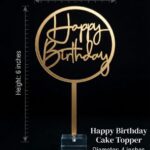 Happy Birthday Circle Cake Topper