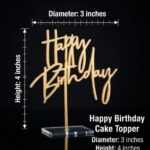 Happy Birthday Elegant Cake Topper