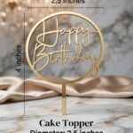 Happy Birthday Circle Cake Topper