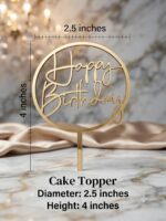 Happy Birthday Circle Cake Topper