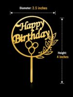 Happy Birthday Balloon Circle Topper - Image 2