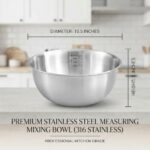 Premium Stainless Steel Measuring Mixing Bowl (Medium Size):