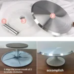 Stainless Steel Cake Turntable 12 Inch - Image 5