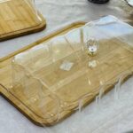 Wooden Cake Dish with Acrylic Lid