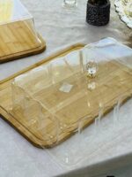 Wooden Cake Dish with Acrylic Lid