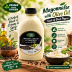 Virginia Green Garden Mayonnaise with Olive Oil – Touch of Black Pepper 500ml