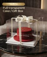 Full Transparent Cake / Gift Box (8” × 8” × 8”) )