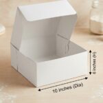 White Square Cake Box 1000 pcs- 8x8x6 inches