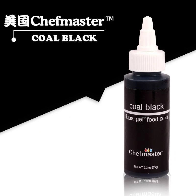 corol black Chefmaster Coal Black Gel Liquid Food Coloring 65g - Image 1