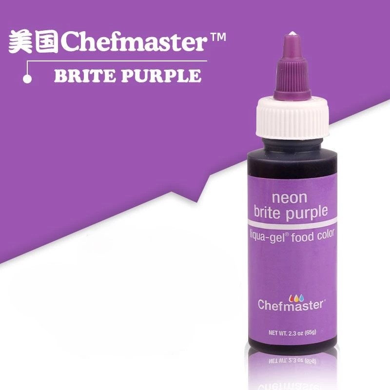 purple Chefmaster Neon Brite Purple Gel Liquid Food Coloring 65g - Image 1