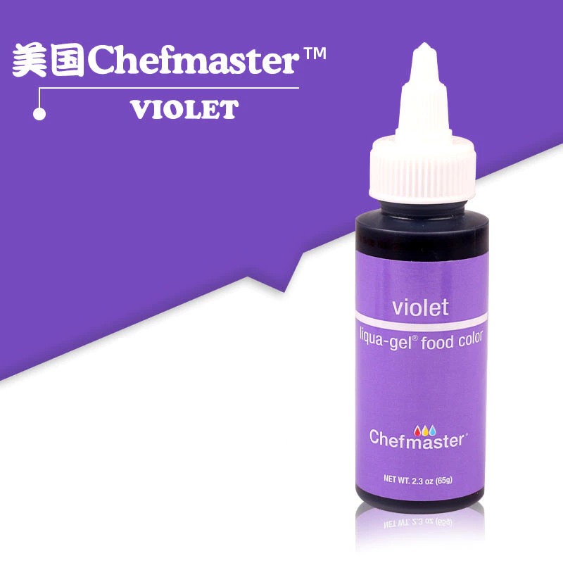 voilet Chefmaster Violet Gel Liquid Food Coloring 65g - Image 1