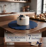Scalloped Cake Board – Blue Color (7 Inches) - Image 2